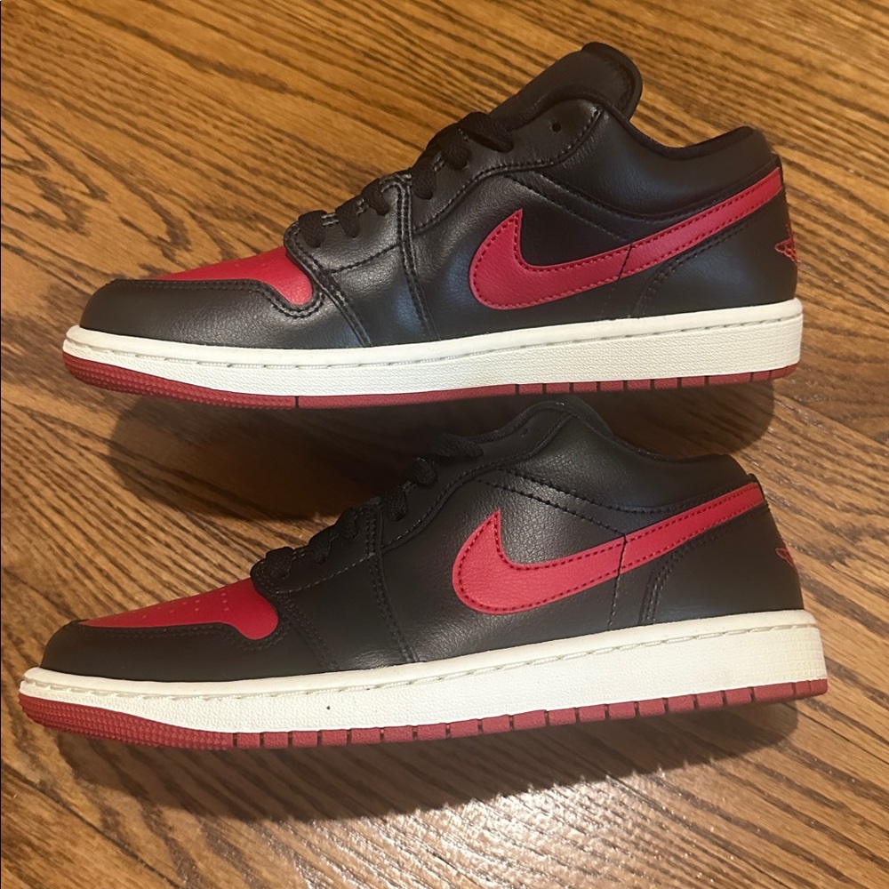 Nike Air Jordan’s 1 Low Women's Sneakers - Black and Red